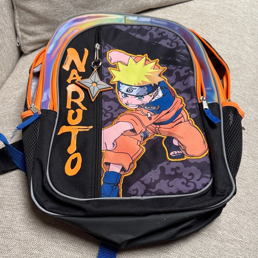 Naruto Kids Backpack - Black and Orange